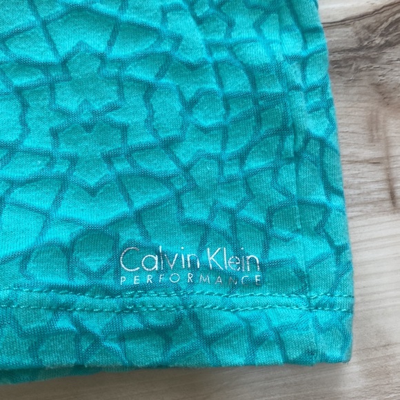Calvin Klein Performance Womens L/XL Blue & Green Long Sleeve Hoodie with Thumb - Picture 10 of 12